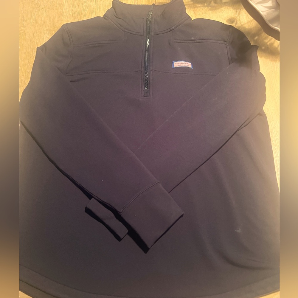 VINEYARD VINES BLACK DREAMCLOTH SHEP SHIRT QTR ZIP XL